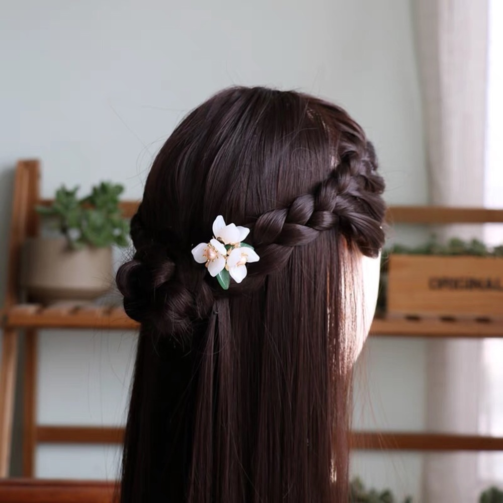Jasmine flower hair clasp